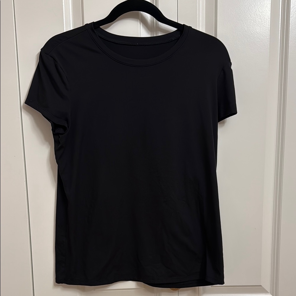 Women’s Alo Yoga Alosoft Finesse Tee, size Large, black